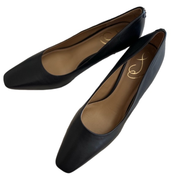 SAM EDELMAN Rika Kitten Heel Black Leather Size 7.5 - Picture 2 of 11